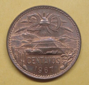 1967 Mexico 20 centavos coin Take a Look - Picture 1 of 2