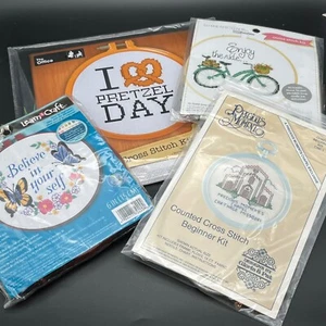Dimensions Precious Moments The Office Counted Cross Stitch Crewel Kit LOT of 4 - Picture 1 of 9