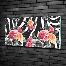 Acrylglas-Bild Wandbilder Druck 100x50 Deko Blumen & Pflanzen Rosen Zebra