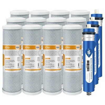 RO Membrane Carbon Water Filter for GE GXRM10RBL GXRM10G Reverse Osmosis Systems - Image 1 of 4