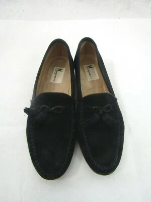 Moreschi 黑色麂皮绒流苏鞋 7.5 码 — 第 1/4 张图片