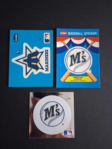 Seattle Mariners 1980 &90 fleer baseball team sticker cards X3 lot - Bild 1 von 1