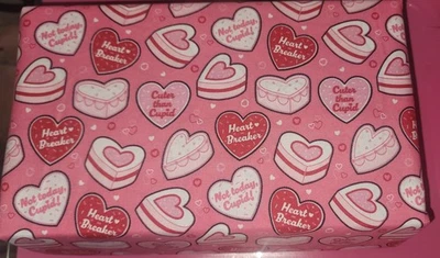 BETSEY JOHNSON CORAZONES DE CONVERSACIÓN ROJO Y ROSA - SOLO SÁBANA PLANA - 1 PIEZA - REINA Foto 1 de 3
