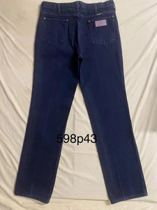 Vintage Wrangler Made in USA Cowboy Cut Men's 34x34Jeans Black denim - Picture 1 of 4