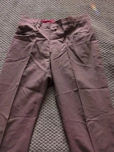 Terylene Maroon Trousers W36 L29.5 - Picture 1 of 7