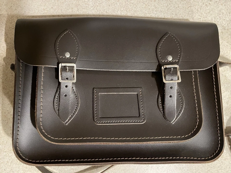 The Cambridge Satchel Company 13 Inch Dark Brown Leather Satchel - Image 1 of 4
