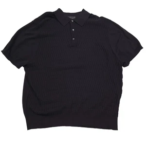 Suéter Polo Bloomingdales Negro Manga Corta Algodón Para Hombre Talla 2XL - Imagen 1 de 6
