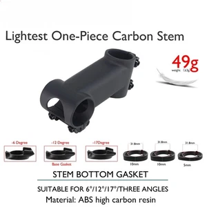 Carbon Stem For MTB/Road Gravel Handlebar OD1/OD2 System Internal Cables   - Picture 1 of 47