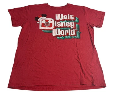Disney Parks Walt Disney World Retro Logo Christmas Santa T-shirt Adult XX-Large - Image 1 of 4