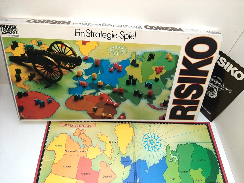 Risiko von Parker Spiel 1982 Strategie komplett und TOP knapp 400 Spielsteine - Bild 1 von 4