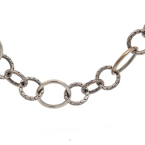 John Hardy Sterling Silver Hammered Graduated Chain Toggle Necklace 18” Rare - Picture 1 of 4