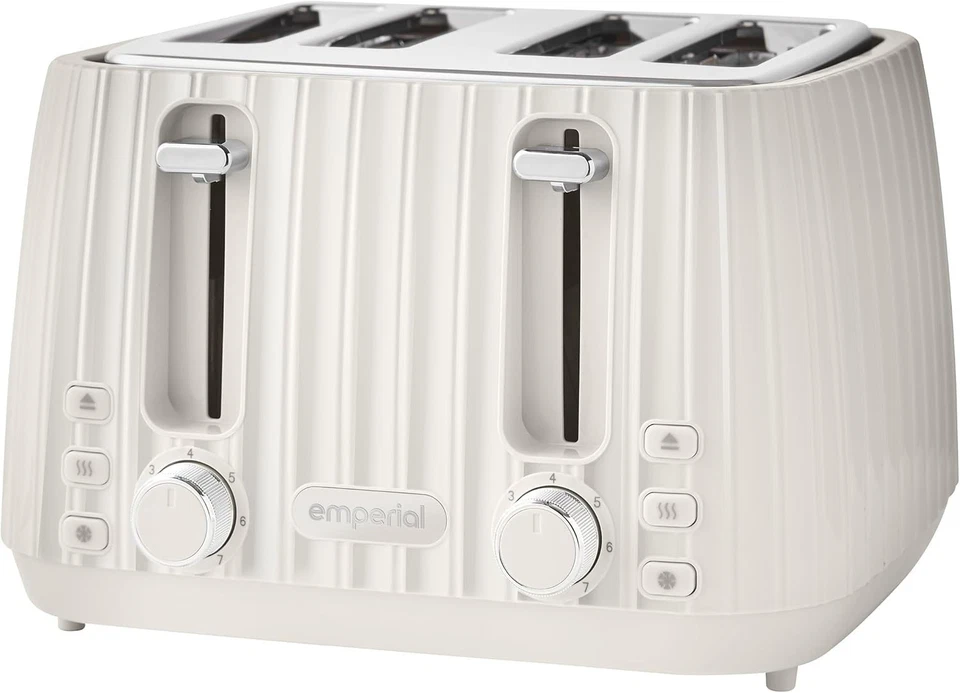 Emperial Flow 4 Slice Toaster, Wide Slots, High Lift Lever, 1600W Power - Image 1 of 4