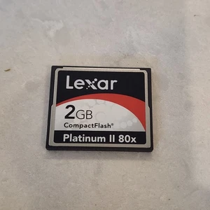 Lexar 2 GB Platinum II 80x Compact Flash Camera Memory Card 2GB CompactFlash - Picture 1 of 2