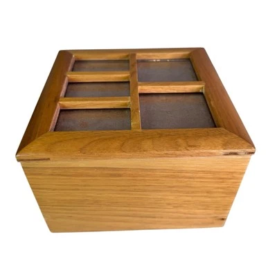 Деревянный ящик для хранения фотографий 7 дюймов x 7 дюймов - Изображение 1 из 4