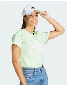 Adidas Women Regular fit Short Sleeve T-Shirt Shirt Small Green Solid New - Picture 1 of 16