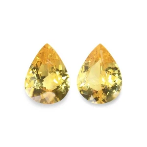 Ceylon (Sri Lanka) Pear Yellow Sapphire Pair 1.97CT - Picture 1 of 9