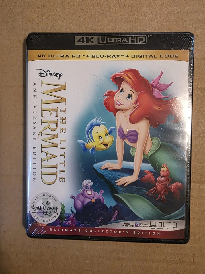 The Little Mermaid (DVD, 2019, 30th Anniversary Signature Collection Digital Copy 4K Ultr)