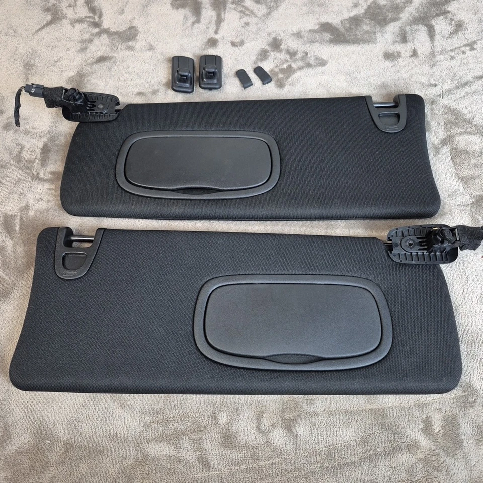 2013-2016 Dodge Dart LH Left & RH Right Illuminated Sun Visor Set Pair OEM Black Foto 1 de 4