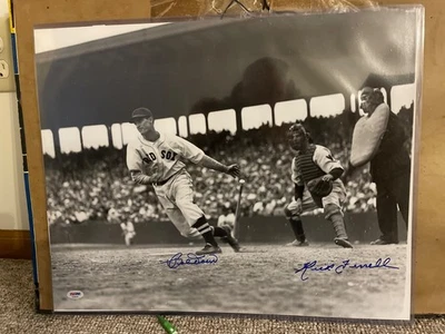 Foto firmada doble 16x20 PSA de Bobby Doerr Rick Ferrell Salón de la fama Foto 1 de 2