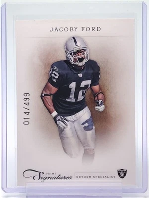 JACOBY FORD 2012 PANINI PRIME SIGNATURES FOOTBALL RAIDERS /499 Q0333 - Image 1 of 2