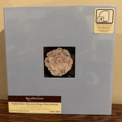 Álbum de recortes de 8,5 x 11 carpeta de 3 anillas álbum y protectores azul 10 páginas Foto 1 de 4