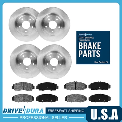 Rotores de freno delanteros y traseros + pastillas de cerámica para Dodge Grand Caravan Town&Country Foto 1 de 4