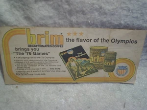 1976 BRIM DECAFFEINATED COFFEE '76 OLYMPICS ORDER FORM, Summer Games in Montreal - Picture 1 of 3