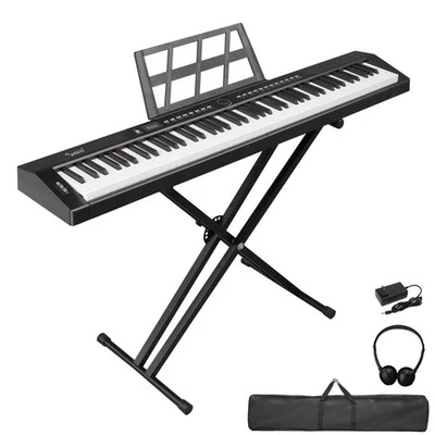 GLARRY 88 Tasten Bluetooth Keyboard Piano Set Digital Klavier Tasche, Ständer, Pedal