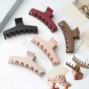 Square Elastic Plastic Hair Claw Safe Straight Line Shaped Hair Claw Friends - Picture 1 of 17