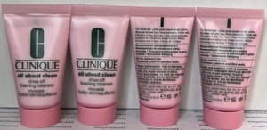 4 x Clinique All About Clean Rinse-Off Cream-Mousse Foaming Cleanser 30ml=120ml - Picture 1 of 5
