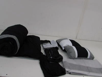 Chic Home 35CQ112 8-Piece Embroidery Comforter Set, Queen, Livingston Black - Image 1 of 4