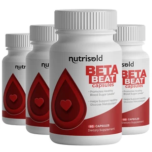 Beta Beat Capsules Promotes Healthy Blood Sugar Levels 4 Bottles 240 Capsules - Picture 1 of 4