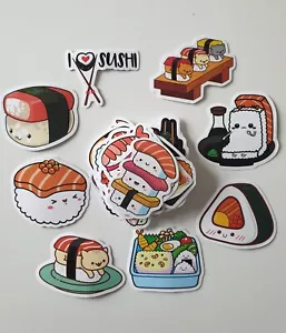 50 Cute Sushi Stickers, laptop, scrapbook, phone case - Picture 1 of 2