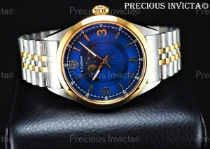 NEW S. Coifman Men's 44mm Moon Window LMT ED Two Tone Blue Dial Bracelet Watch  - Picture 1 of 24