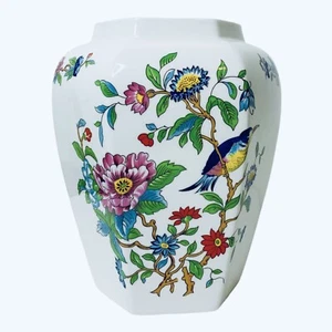 Aynsley PEMBROKE Blumen Bone China asiatisches sechseckiges Ingwerglas - Bild 1 von 10