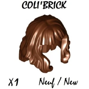 LEGO 37697 - 1x Hair Hairstyle Minifig Women - Reddish Brown - New - Picture 1 of 1