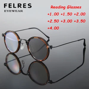 Round Metal Frame Photochromic Reading Glasses Men Fashion Sunshade Sunglasses  - Picture 1 of 22