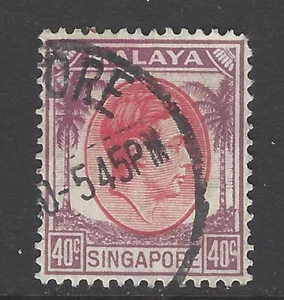 SINGAPORE MALAYA # 16 ( Perf 14 ) Used KING GEORGE VI (2) - Picture 1 of 1