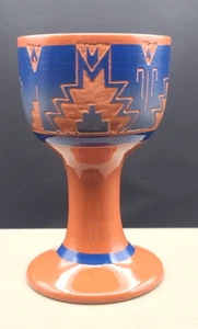 Sioux Native American Indian Pottery Chalice Goblet Signed Jones Sioux - Picture 1 of 7