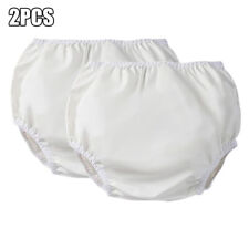 2PCS Adult Plastic Pants White Waterproof Incontinence Underpants EVA material