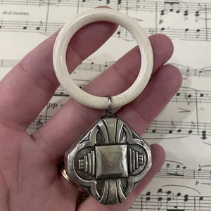 Antique French Art Nouveau Sterling Silver Baby Rattle c1900 - Picture 1 of 4