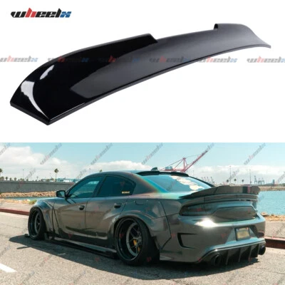 GLOSSY BLACK DUCKBILL REAR WINDOW ROOF SPOILER FOR 11-23 DODGE CHARGER SRT SCAT - Image 1 of 4