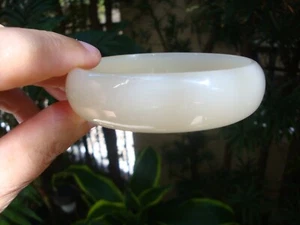 Fabulous Restored 1" Vintage Bakelite Bracelet! Translucent Off White Color! - Picture 1 of 10