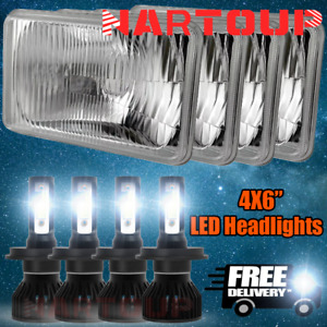 4PCS 4x6" LED headlights Sealed Hi-Lo For Chevrolet C4500 C5500 Kodiak 2003-2009