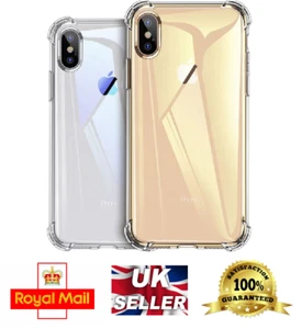 Case For iPhone 13 XR 12 11 Pro Plus Max X CLEAR Gel Shockproof Silicone Cover - Picture 1 of 12