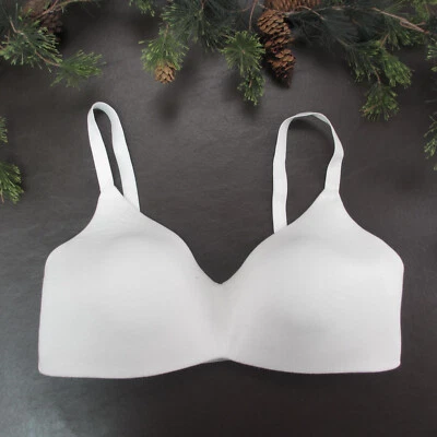 H&M Bra 40D White Padded Wireless Adjustable Clasp Back - Image 1 of 4