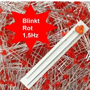 Rot Blinkende Mini LED 1,8mm Blinkt Blink Flash 1,5Hz Diffus Blinklicht E9/2 - Picture 1 of 1