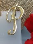 Awesome Vintage Manselle Brooch Brushed And Smooth Finish Letter "P" 2.25"