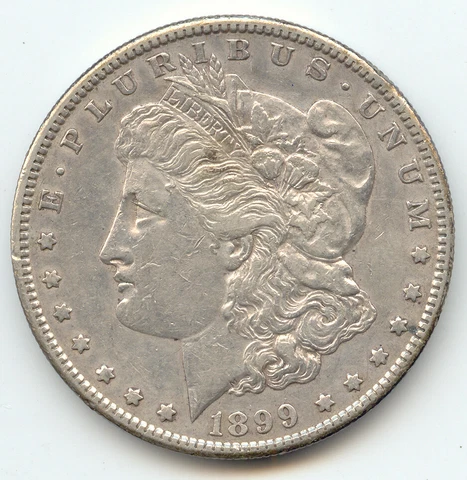 1899-S Morgan Silver Dollar, Scarce S Mint, Lustrous XF-AU Cover