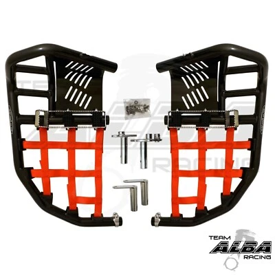 Yamaha Raptor 700 Nerf Bars Pro Peg Heel Guards Alba Racing Blk Red 197-T7-BR - Image 1 of 3
